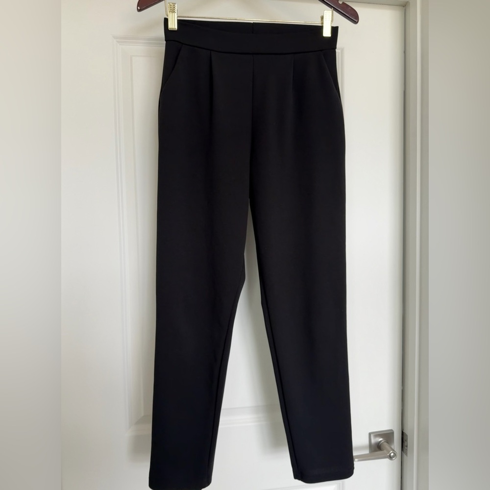 Women’s Black Tailored Ankle-Crop Dress Pants Slant Pockets Size M Work Office - Picture 8 of 8